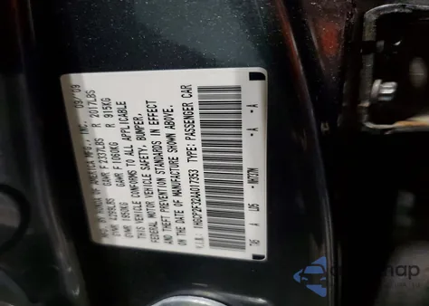 2010 Honda Accord Lx из США, поврежденный, VIN 1HGCP2F32AA017353